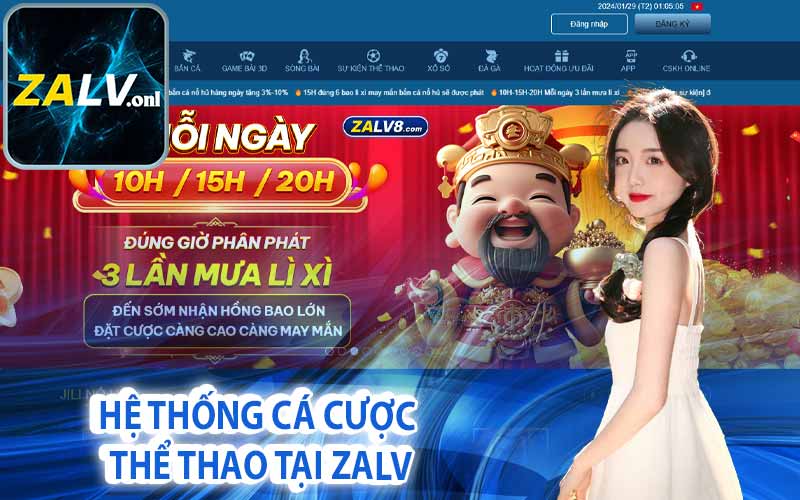 Hệ thống cá cược thể thao tại Zalv