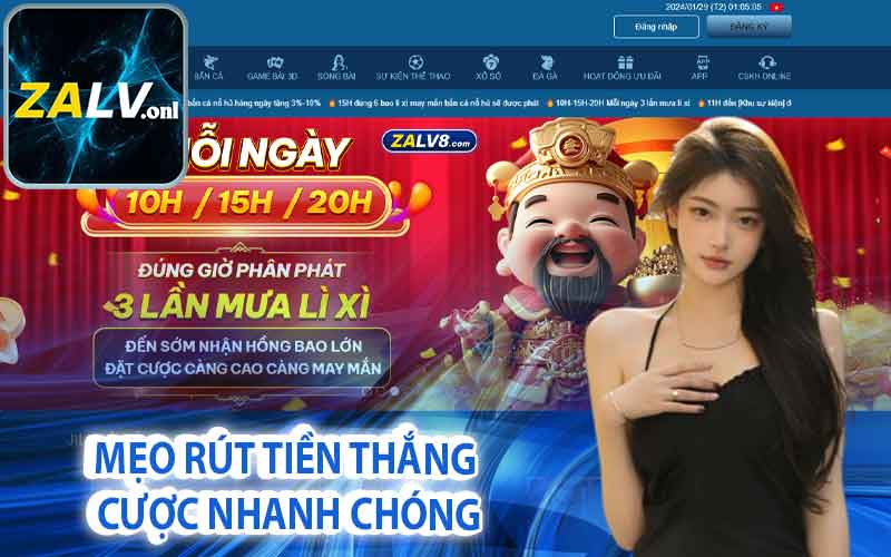 Mẹo rút tiền thắng cược nhanh chóng